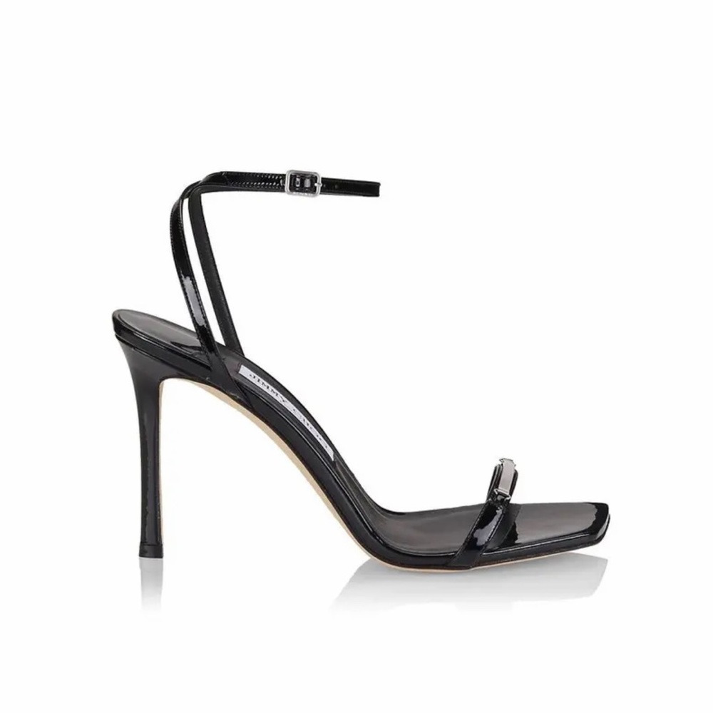 JIMMY CHOO
Women's Jaxon 95 Patent Leather Sandals Black
Size 38